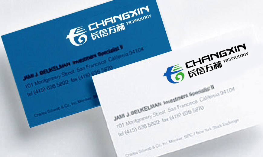 VI系統-美研LOGO設計公司為長信萬林創作的名片設計