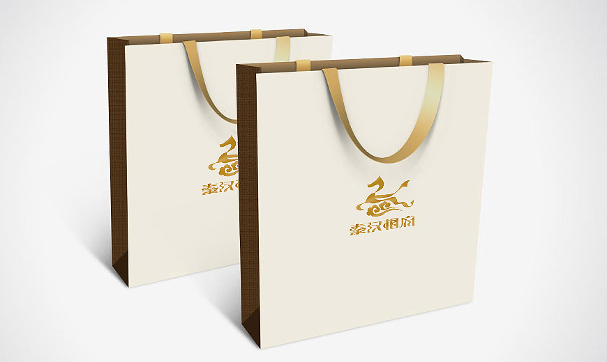 江蘇相府絲綢企業商標設計在VI設計系統中手提袋中的應用規范
